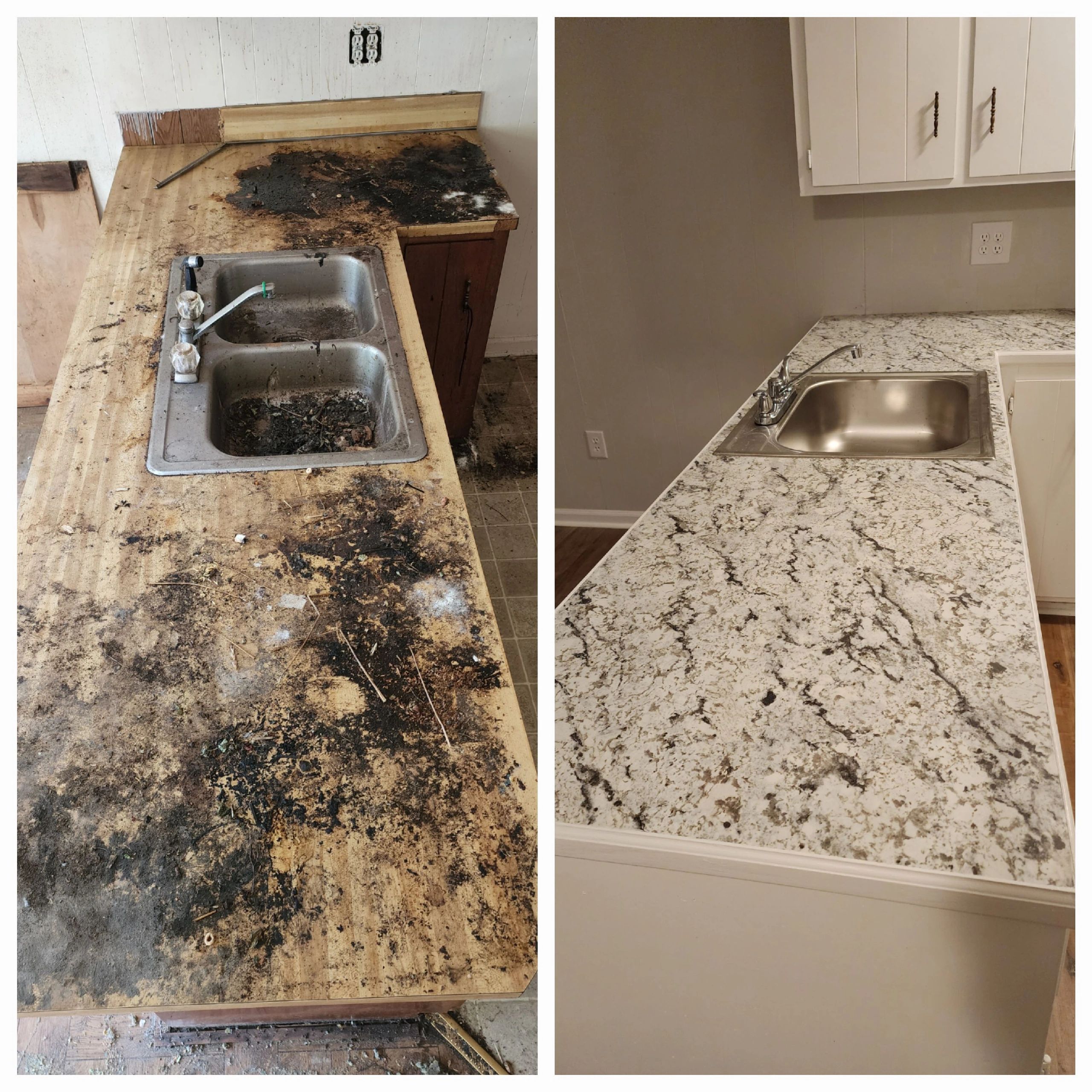 New countertops installation